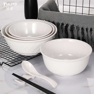bowl set mangkuk kaca Mangkuk sup melamin, mangkuk bubur wonton, porselin tiruan, mangkuk sup komers