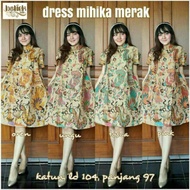 Dress Mihika Merak Papua/Dress Midi Batik Cindrawasih/Tunik Batik