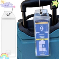 FANSIN Suitcase Label Holder, Steel Wire Cable Loop PVC Cruise Luggage Tag Holders, Essentials Zip S