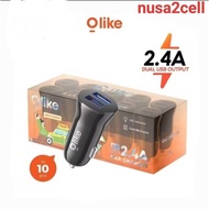 (BOX) OLIKE R12 Car Charger 2.4A Car Charger 12-24V Original Car Charger
