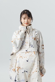 KiU 空氣感5秒快穿套頭式雨衣 - 渲彩雲白 - 渲白一般尺寸