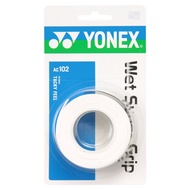 YONEX Tennis Badminton Grip Tape Wet Super Grip (3 Pack) AC102 White