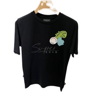 Agnes B Cotton Short Sleeve Dinosaur Print LOGO Couple T-shirt