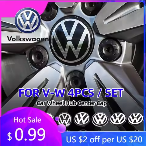 For VW Volkswagen Jetta MK5 Golf 4pcs 55mm 56mm 65mm 63mm Car Styling Wheel Center Cap Hub Covers Ba