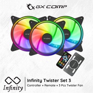 Fan Infinity Twister Set 3 (Controller+Remote+3Pcs Twister Fan)