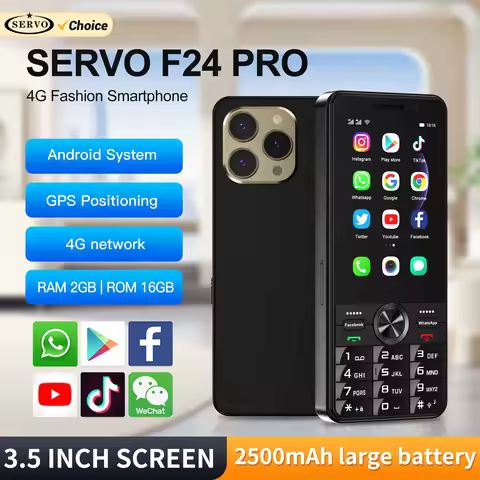 SERVO F24 PRO 4G LTE Smartphone Android System 2GB RAM 16GB ROM Play Store GPS WiFi 3.5" Touch Displ