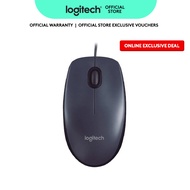 Logitech M90 Wired USB Mouse, 1000 DPI Optical Tracking, Ambidextrous PC / Mac / Laptop - Gray