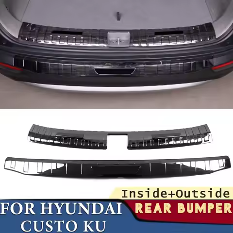 Trunk Bumper for Hyundai Custo KU 2021 2022 2023 2024 Car Accessories Stainless Rear Fender Protecto