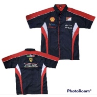 KEMEJA Ferrari shirt work shirt shirt EMBROIDEREDTouring