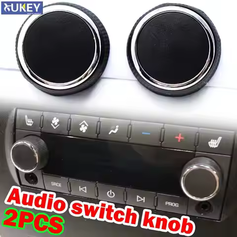 Pair Rear Audio Knobs Radio Volume Switch Button For Cadillac Escalade Chevrolet Avalanche Silverado