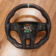 Volvo Steering Wheel Racing Cabon for S60 V60 V70 S80  P3  Flat Top Sweden Flag