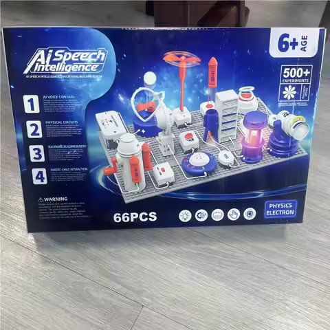 Cross border AI Voice Learning Electronic Building Blocks Puzzle Children's Toys DIY Scientific Phys