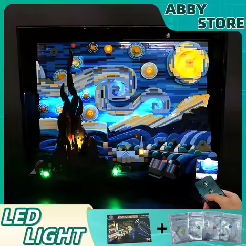 DIY RC LED Light Kit For LEGO 21333 Vincent van Gogh - The Starry Night (Only LED Light,Without Bloc