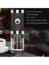 便攜式電動咖啡磨豆機USB可充電咖啡磨豆機不銹鋼可清洗自動磨豆機