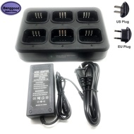 Multiple 6-Way Rapid Charger For Motorola GP3688 GP3188 EP450 PR400 CP040 CP160 CP180 DEP450 Radio N