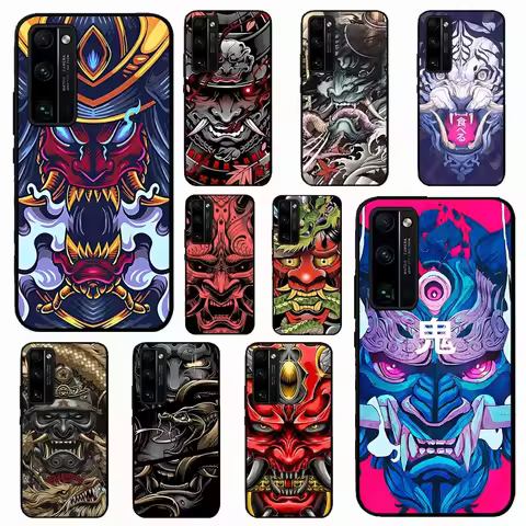 Samurai Oni Mask Phone Case For Huawei Honor 10 Lite 9 20 7A 9X 30 50 60 70 Pro Plus Soft Silicone C