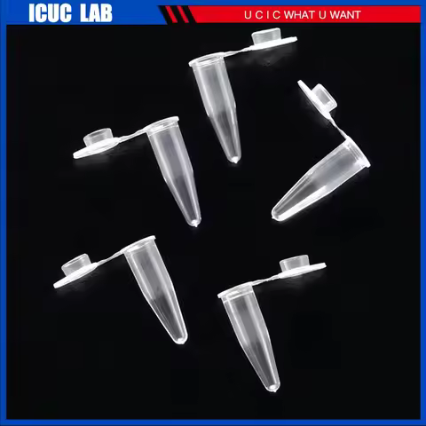 Laboratory Used Single 0.1ml 0.2ml PCR Tubes with Flat Cap Cover Transparent Micro Plastic Tube for 