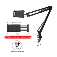 Long Arm Clamp Phone Stand 360 Rotating Telescopic Mobile Phone Tablet Holder  Adjustable Long Arm L