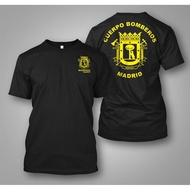 Spain Madrid Firefighter Fire Brigade Cuerpo Bomberos T-Shirt Short Sleeve Casual 100% Cotton T Shir
