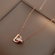 Rose gold titanium CD necklace