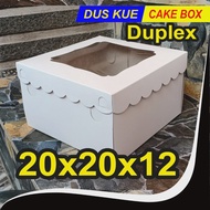 Dus 20x20x12 TUTUP JENDELA MIKA / Box kue 20x20 / CAKE BOX / Kotak