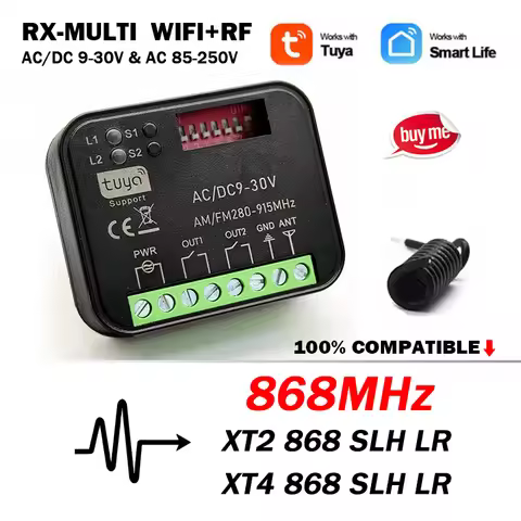 RX MULTI 300-868MHz Tuya Wifi Smart Switch Module 2CH Radio Receiver For XT2 XT4 868 SLH LR 868MHz G