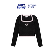 JELLY BUNNY เสื้อแขนยาวผ้าริบปักลายการ์ตูน KUROMI รุ่น B25WATL015