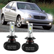 2PC H7ไฟหน้ารถมอเตอร์ไซค์แบบ LED ชุดหลอดไฟ High Beam สำหรับ MERCEDES-BENZ C-CLASS (W203) C180 C200 2