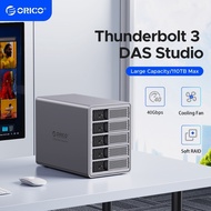 ORICO 40Gbps Thunderbolt 4K Dual Screen Expansion 3 Multibay Hard Drive Dock for Video Editing User 