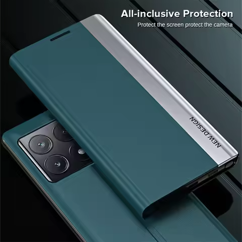 Leather Flip Case For Xiaomi Redmi Note 14 13 12 Pro Plus Turbo Screen Protector Cases Redmi 14C Not