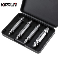 [Ready stock] KIPRUN 4 Pcs / Set Double Side Damaged Screw Extractor Drill Bits Out Crimping Bolt Remover Tool