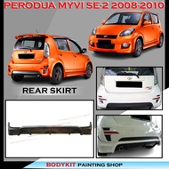 PERODUA MYVI SE-2 2008-2010 REAR SKIRT WITH EXHAUST COVER -MATERIAL PU GETAH/FIBER BODYKIT