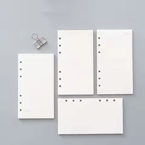 45Pcs/Set A5 A6 Inside Page Loose-leaf Notebook Inside Page Point Square Blank Plan Kraft Paper Inne