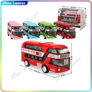 [SET Of 4pcs] DIECAST Bus Level Double Decker Modern City Toy Metal Miniature Collection - M8548