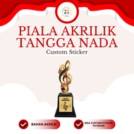 Acrylic Music Custom Sticker Cup for Child Competition Award