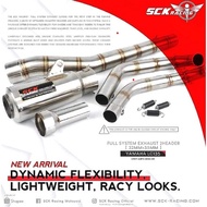 SCK RACING Y16ZR Y15ZR LC135 4S 5S RS150 Full System Open Exhaust 2 Manifold 32mm + 35mm by AHM M3 L