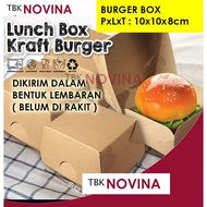 [ 50 PCS ] KRAFT BURGER BOX