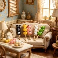 1/3/5/7pcs 4.7cm Dollhouse Miniature Cartoon Animal Dango Skewer Set | Multiple Cute Animal Shapes, 