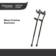 MOBEES Elbow Crutches Aluminium Height Adjustable Forearm Support Walking Stick (1 Pair)