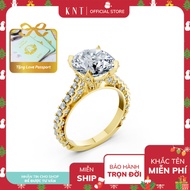 [CHAT ORDER SIZE] Golden Jade Water Diamond Proposal Ring Style R317 full stone ring with large main
