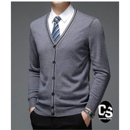 Men's Cardigan Men's Formal Cardigan, Premium Fine Knit Cotton