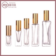 Screw Perfume Bottle Premium Square Travel Size Perfume Glass Bottle with Spray head 3ml, 5ml,10ml