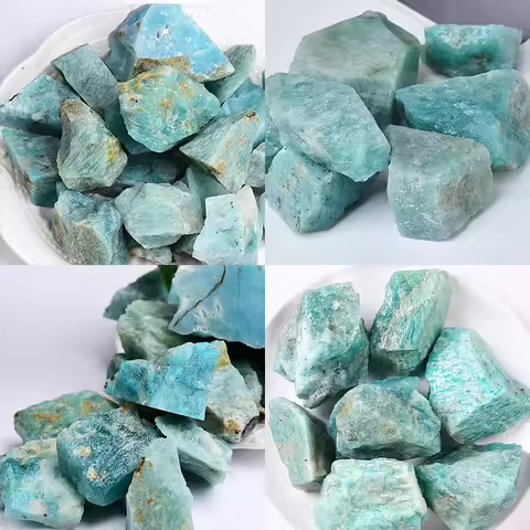 Natural Amazonite Crystal Stones Minerals Landscape Rock Specimen Mineral Decorative Bulk Irregular 