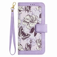 Leather Flip Case For OPPO Reno 9A Phone Case Flowers Magnetic Phone Cover For OPPO Reno 9A Wallet C