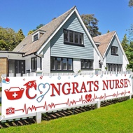 Congrats Nurse Banner - Nursing School Graduation Yard Sign, 2026 Nurse Grad Banner, Nursing School 