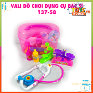 (FREE SHIP) Đồ chơi vali dụng cụ bác sĩ 18 món màu hồng đáng yêu cho bé gái 137-58 - Thị trấn đồ ch