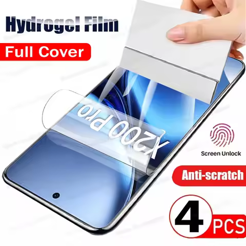4PC Hydrogel Film For VIVO X200 Pro Mini X100 Ultra X90 X80 X60 X70 Pro Plus Screen Protector For VI