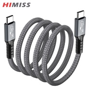 HIMISS Usb 4.0 Data Cable Compatible For Thunderbolt 4 Type C Double-headed 8k Cable 40gbps Pd 240w Fast Charging Cable