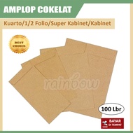 Amplop Coklat Kuarto 1/2 Folio Setengah Folio Kabinet Super Kabinet Amplop Besar Amplop Kecil Amplop