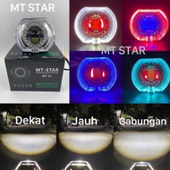 MT STAR New Projie Biled Cahaya Laser Cut Off Jauh Dekat Plus Devil
